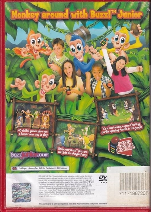 Buzz Junior Jungle Party - Engelsk - PS2 (B Grade) (Genbrug)